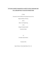 Actuated Control Parameters to Reduce Vehicle Emissions and Fuel Consumption at Isolated Intersections