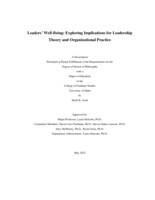 Leaders’ Well-Being: Exploring Implications for Leadership Theory and Organizational Practice