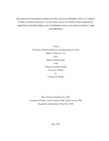 RECONCILING THE SHORTCOMINGS OF THE NATIONAL PRESERVATION ACT TRIBAL CONSULTATION MANDATE: CULTIVATING SPACE IN CONSULTATION PROTOCOL ORIENTED TOWARDS TRIBAL SELF-DETERMINATION AT KATMAI NATIONAL PARK AND PRESERVE