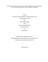 Perceiving the Ecological, Cultural and Economic Significance of Pacific Lamprey in Nez Perce and Other Regions: From an Outsider’s Perspective
