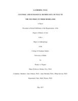 Gathering Tule: Cultural and Ecological Significance of Tule to the Nez Perce in their Homelands
