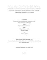 Identification and Survival of Microbial Isolates Collected from the Viking Spacecraft Surfaces Subjected to Simulated Environmental Conditions of Mars and a Conceptualized Model for the Advancement of Connecting Stakeholders in Science, Technology, Engineering, and Mathematics (STEM) Education