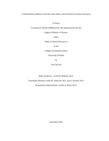 A Nutrient Mass Balance of Fernan Lake, Idaho, and Directions for Future Research