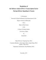 Regulation of the Defense-related SlNAC1 Transcription Factor During Defense Signaling in Tomato