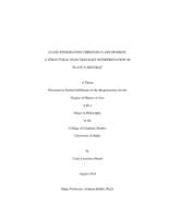 Class Integration Through Class Division: A Structural-Functionalist Interpretation of Plato's Republic