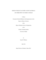 Design of Molecular Oxide Auxetic Materials and Their Effect on Energy Storage