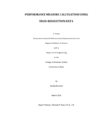 PERFORMANCE MEASURE CALCULATION USING HIGH-RESOLUTION DATA