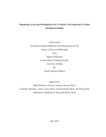 Negotiating Access and Participation in K-12 Schools: The Experience of Latinx Im/migrant Families