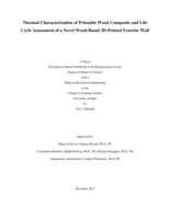 Thermal Characterization of Printable Wood Composite and Life Cycle Assessment of a Novel Wood-Based 3D-Printed Exterior Wall