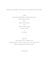 Estimation of the Strength of Mate Preference from Mated Pairs Observed in the Wild