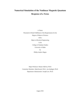 Numerical Simulation of the Nonlinear Magnetic Quantum Response of a Torus