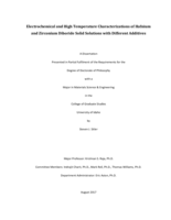 Electrochemical and High Temperature Characterizations of Hafnium and Zirconium Diboride Solid Solutions with Different Additives