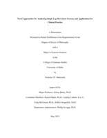 Novel Approaches for Analyzing Single Leg Movement Screens and Applications for Clinical Practice