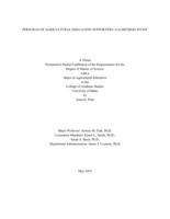 PERSONAS OF AGRICULTURAL EDUCATION SUPPORTERS: A Q-METHOD STUDY