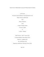 Characteristics of High-Quality Career and Technical Education Teachers