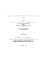Autoignition Studies on Bio-Derived Fuels in a Constant Volume Combustion Chamber