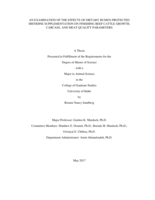AN EXAMINATION OF THE EFFECTS OF DIETARY RUMEN-PROTECTED HISTIDINE SUPPLEMENTATION ON FINISHING BEEF CATTLE GROWTH, CARCASS, AND MEAT QUALITY PARAMETERS.