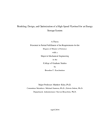 Modeling, Design, and Optimization of a High-Speed Flywheel for an Energy Storage System