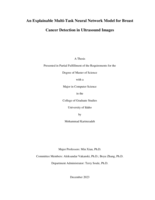 An Explainable Multi-Task Neural Network Model for Breast Cancer Detection in Ultrasound Images