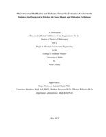 Microstructural Modification and Mechanical Properties Evaluation of an Austenitic Stainless Steel Subjected to Friction Stir Based Repair and Mitigation Techniques