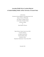 Assessing Mobile Device Location Behavior  to Enable Building  Mobile Ad Hoc Networks of Trusted Nodes