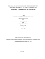 HOST SELECTION BEHAVIOR IN A SPECIALIST WEEVIL USED FOR BIOLOGICAL CONTROL OF AN INVASIVE PLANT USING OLFACTORY CUES