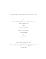 Environmental Effects on Human Decomposition in the Palouse Region