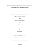 An Interdisciplinary Exploration of the Intersection between Economic Value and Ecological Quality to Inform Palouse Prairie Conservation