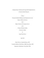 Ghanaian Nurses’ Nutrition and Young Child Feeding Education:  A Need for Further Education