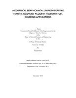 MECHANICAL BEHAVIOR of ALUMINUM-BEARING FERRITIC ALLOYS for ACCIDENT-TOLERANT FUEL CLADDING APPLICATIONS