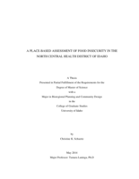 A Place-Based Assessment of Food Insecurity In The North Central Health District of Idaho