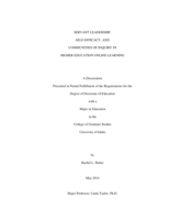 Servant Leadership, Self-Efficacy, and Communities of Inquiry in Higher Education Online Learning
