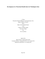 Development of a Watershed Health Index for Washington State