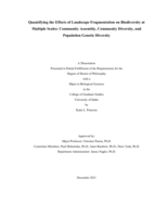 Quantifying the Effects of Landscape Fragmentation on Biodiversity at Multiple Scales: Community Assembly, Community Diversity, and Population Genetic Diversity