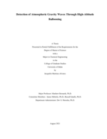 Detection of Atmospheric Gravity Waves Through High-Altitude Ballooning