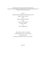 Examining Global Competency and Content Knowledge of  Secondary Agricultural Educators and Students Before and After the Implementation of  a Globally Centered Curriculum Thesis