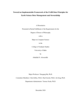 Toward an Implementable Framework of the FAIR Data Principles for Earth Science Data Management and Stewardship