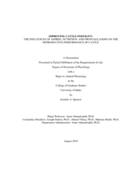 IMPROVING CATTLE FERTILITY: THE INFLUENCES OF ASPIRIN, NUTRITION, AND PROSTAGLANDIN ON THE REPRODUCTIVE PERFORMANCE OF CATTLE
