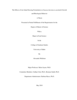 The Effects of Lite Salad Dressing Formulation on Zygosaccharomyces parabailii Growth and Rheological Behavior