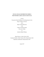SPATIAL FOLIAGE DISTRIBUTION MODELS FOR WESTERN LARCH (LARIX OCCIDENTALIS)