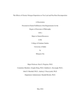 The Effects of Chronic Nitrogen Deposition on Tree Leaf and Fine Root Decomposition