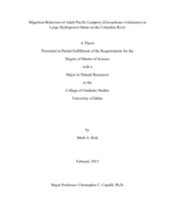Migration Patterns and Behaviors of Adult Pacific Lamprey (Entosphenus tridentatus) at Large Hydropower Dams on the Columbia River