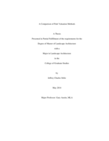 A Comparison of Park Valuation Methods