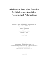Abelian Surfaces with Complex Multiplication Admitting Nonprincipal Polarizations