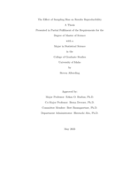 The Effect of Sampling Bias on Results Reproducibility