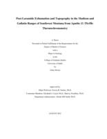 Post-Laramide exhumation and topography in the Madison and Gallatin Ranges of southwest Montana from apatite (U-Th)/He thermochronometry