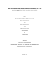 Bears, berries, bearings on the landscape: Monitoring American black bear (Ursus americanus) populations, habitat use, and movements in Idaho