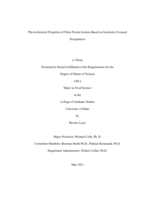 Physiochemical Properties of Pulse Protein Isolates Based on Isoelectric Extraction