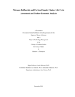 Nitrogen Trifluoride and Furfural Supply Chains: Life Cycle Assessment and Techno-Economic Analysis