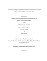 Agricultural Insurance Loss and Relationships to Climate Across the Inland Pacific Northwest Region of the United States